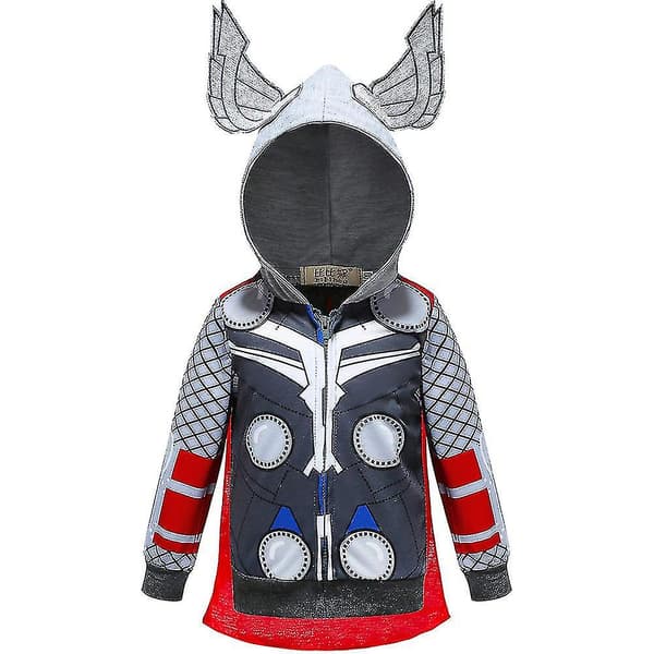 \"Spider-Man hettejakke for gutter 3~8 år gamle barnas glidelåshettegenser\" Grey Thor 150