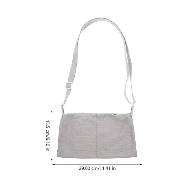 1 sæt mastektomi drænholder åndbar brystkirurgi drænpose med brusetaske Grey 29X15.5CM