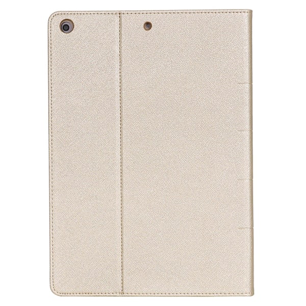 Gebei Parallel Lines Læder Auto Wake Sleep Tablet Etui Til Ipad 10.2 (2021)/(2020)/(2019) - Blå Gold
