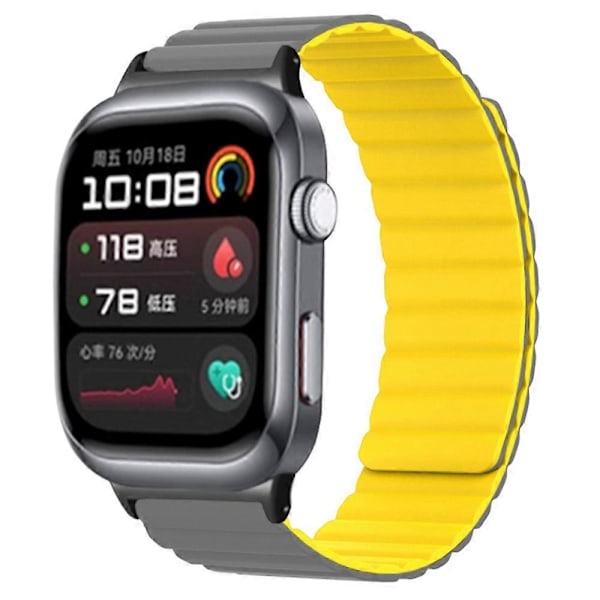 Silicone Urrem til Huawei Watch D2 - Magnetisk Remskifte Multicolor Grey Yellow