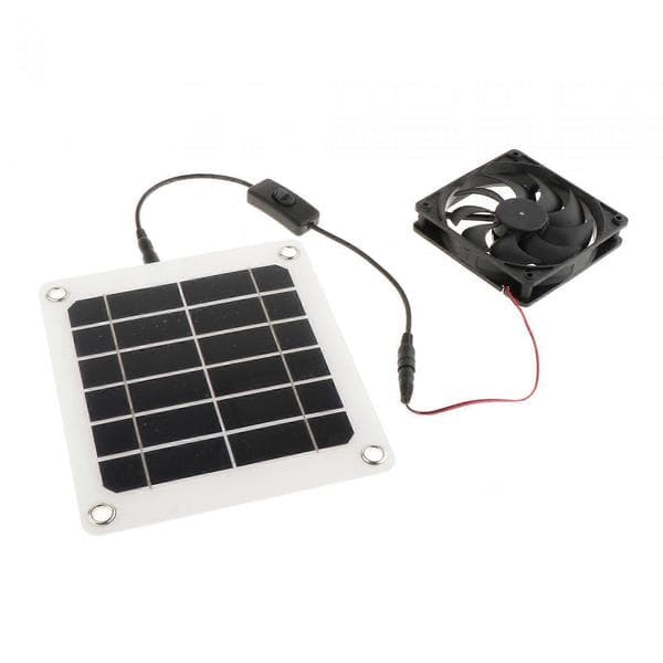 Solpanel Ventilator Solventilator Vandtæt Ventilationsventilator Soldrevet Ventilator Soludsugningsventilator til Dyrehus Skur Drivhus Garage