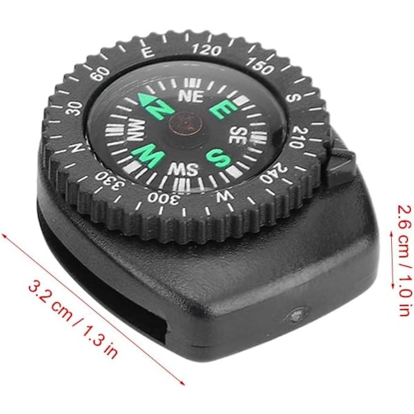 Mini-kompassi rannekkeisiin Mini-taskukompassi Clipper Mini-kompassi Taskukompassi Selviytymispainikekompassi Hätäselviytyminen