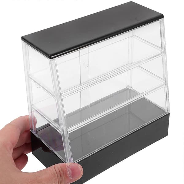 Dukkehus Miniature Bageri Display Disk Bageri Dekoration Til Dukkehus Børn Sort Farve 1 Stk