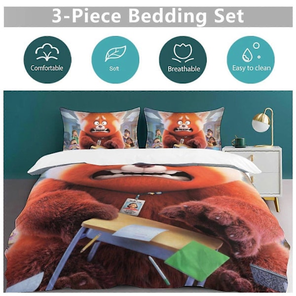 x333 Punainen 3-osainen vuodevaatesetti Lämmin ja mukava pehmeä pussilakanasetti, jossa 1 pussilakana ja 2 tyynyliinaa makuuhuoneeseen b333 135x200cm 53x78in