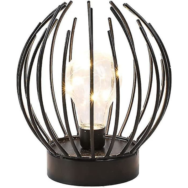 Metallburbordslampa Sladdlös batteridriven lampa med Edison Style LED-lampa idealisk för bröllop