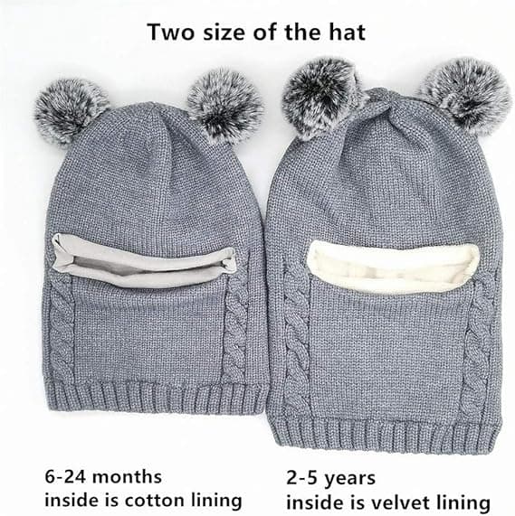 Baby Vintermössa och Halsduk Set, Unisex Spädbarn Småbarn Barn Mössa Halsduk