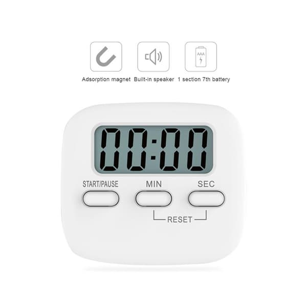 1 st LCD-skärm Kök Matlagning Bakning Timer Hemgym Student Timer Bakning Nedräkningstimer med magnet
