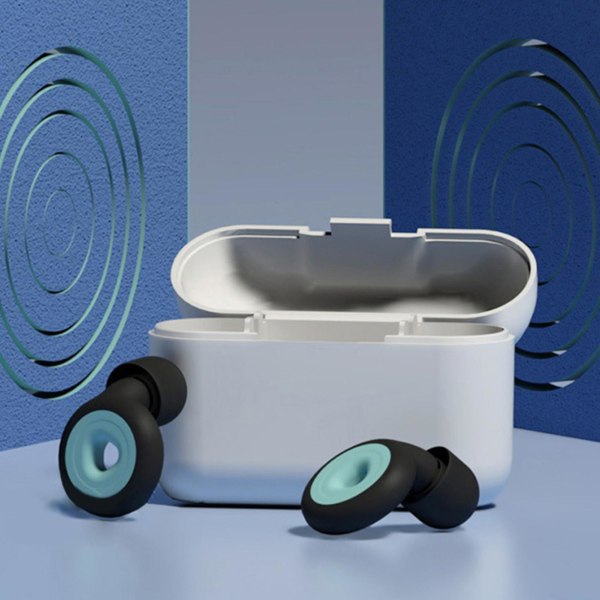 Öronproppar Flexibelt Hörselskydd av silikon för konserter och nattliv Black Green