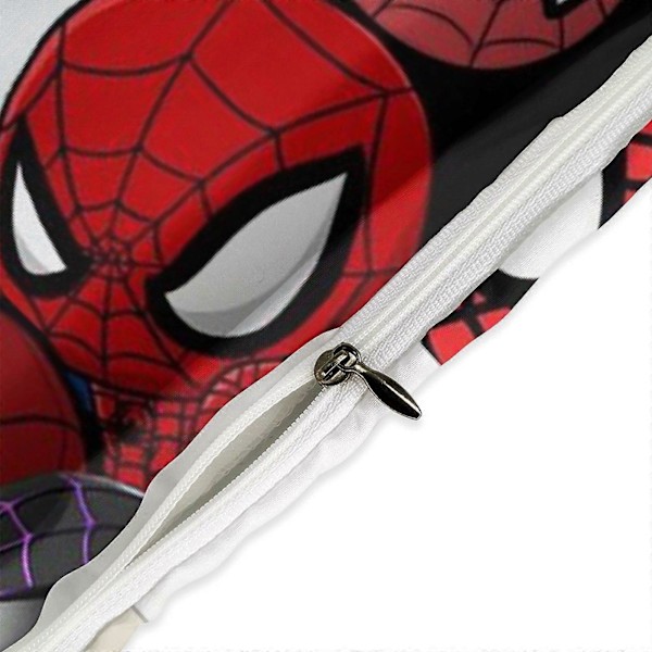 v272 Spider-Man 3-delat Bäddset för Enkelsäng - Inkluderar 1 Enkelt Täcke och 2 Örngott - Blekningsresistent Mikrofiber - Spider io272 200x200cm 78x78in
