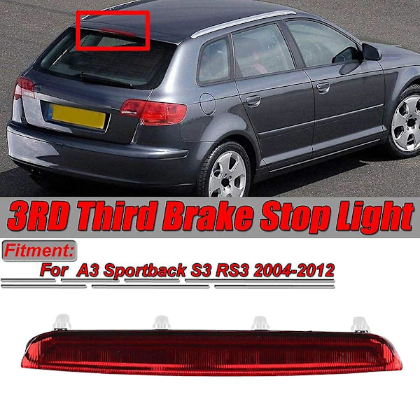 Rød bil høyt nivå tredje bremselys LED bakre baklys for A3 Sportback S3 Rs3 2004-2012 8p4 Red