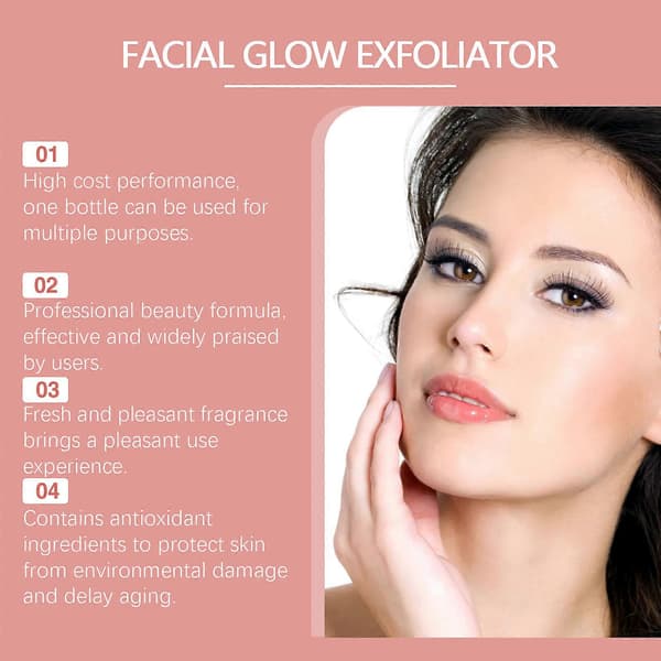 Facial Glow Exfoliator, Ansigtsglød Exfoliator, Eksfolierende Skrub til Ansigtet, Sukker Ansigtskrub for Glattere Glødende Hud 2pcs