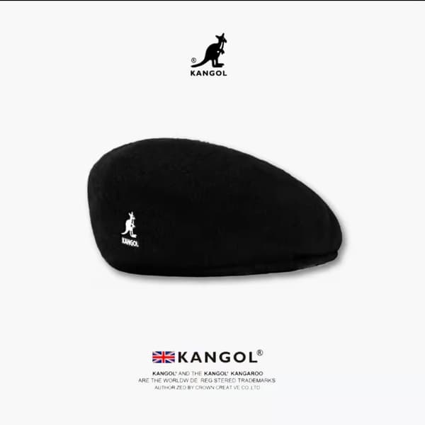 Kangol 504 Flat Cap - Sort Stål (Herre & Dame) sort stål svart stål M（56-58cm）
