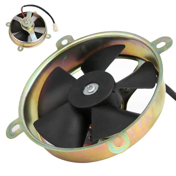 ATV-blæser 12V Blæser Sort Abs Rustfrit stål 12V Elektrisk køleblæser 6In Reversibel Pasform Til ATV Atv 150Cc 200Cc
