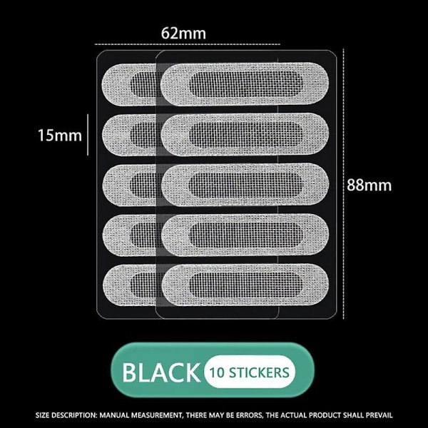 Ryra selvklebende vindusskjerm myggnett reparasjonstape som dekker nettingstape Black Sticker