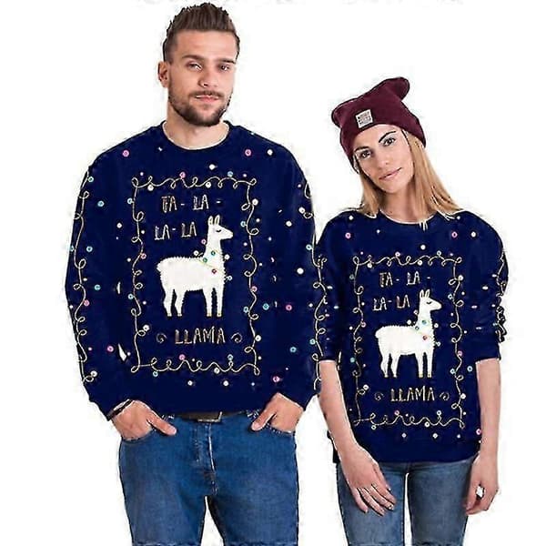 Festlige jule-T-shirts - Langærmet pullover til kvinder og mænd SB102-011 XL