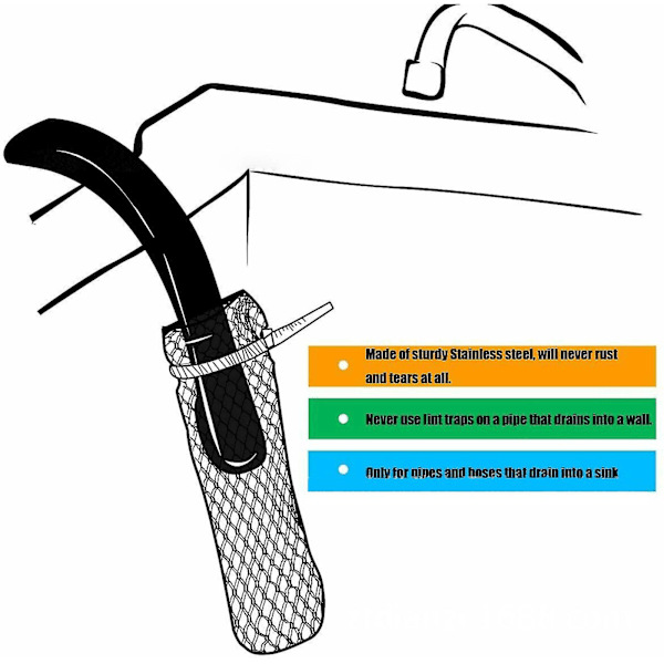 20 stk. Lintfeller Vaskemaskin Lintfelle Snare Vaskemaskin Mesh Vaskeslange Filter Med 20 stk. Kabelbinder 12pcs
