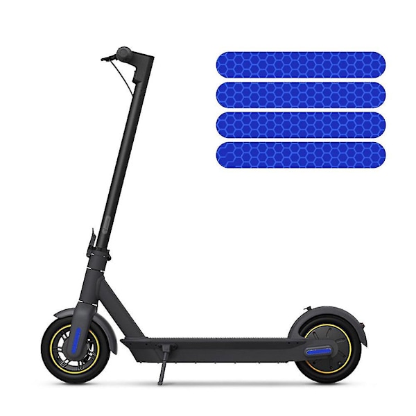 Elektrisk Scooter Anti-cursor Reflekterende Mærkat Til Ninebot Max G30 Anti-cursor Deling Tilbehør Nat Sikkerhed Advarsel Strip Blue