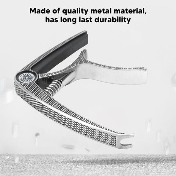 6-strängad akustisk gitarr Capo Höghållfast metall Universal Elgitarr Performance Silver