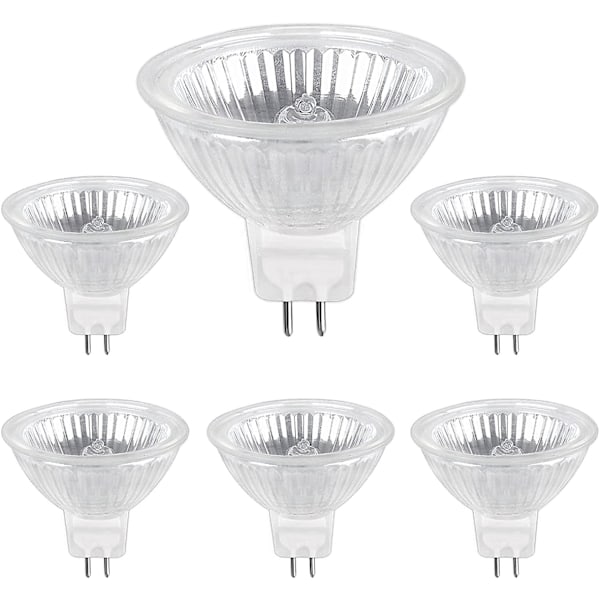 Halogenlampa Gu5.3 35w 12v, 400lm Varmvitt 2700k Dimbar, Halogen Spotlightlampa Mr16, 6-pack