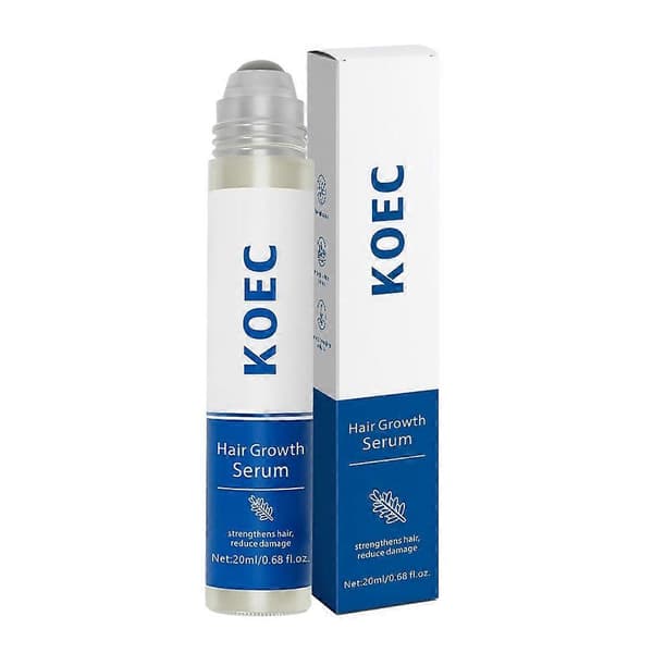 Rosmarin Hårvekstserum Roll On 20 ml DHT-blokkerende Hodebunnserum Øker Oksygenstrømmen, Reduserer Hårtap | Paraben-/Sulfatfri | Kvinner og Menn 2pcs