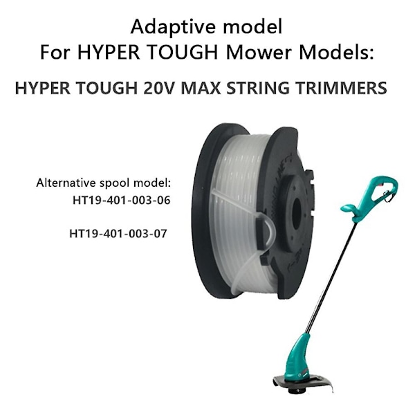 4 kpl Vaihtokelat Hyper Tough 20V Max -ruohonleikkurin langakeloille DCQW