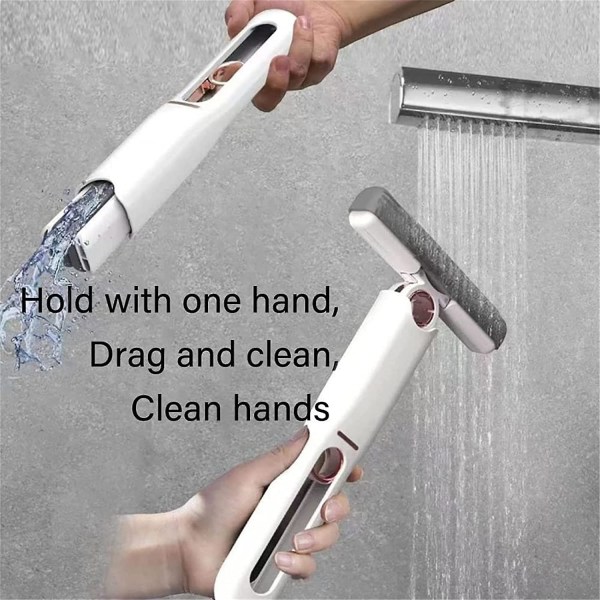 Bärbar Mini Squeeze Mop, Hem Kök Bil Rengöring Mop, Skrivbord Rengöring Glas Svamp Rengöring Mop, Hushålls Rengöringsverktyg 1 Mop-1 extra Sponge