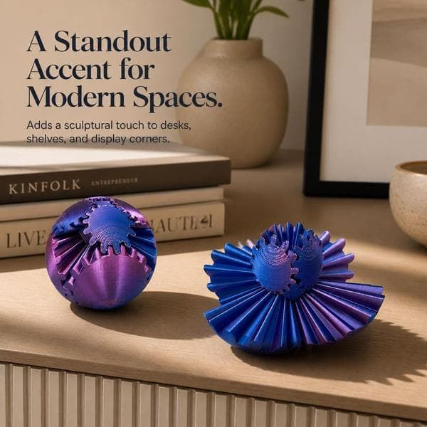 Kugelkula 3D-printed cube toy, rotating ball cube desk gyroscope, unique and fun birthday gift, cool 3D printed things