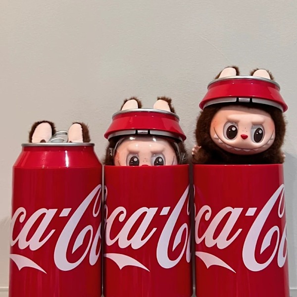 1-pak POPMART The Monsters Labubu Coca-Cola Plys Overraskelsesboks_qqx C C C cola