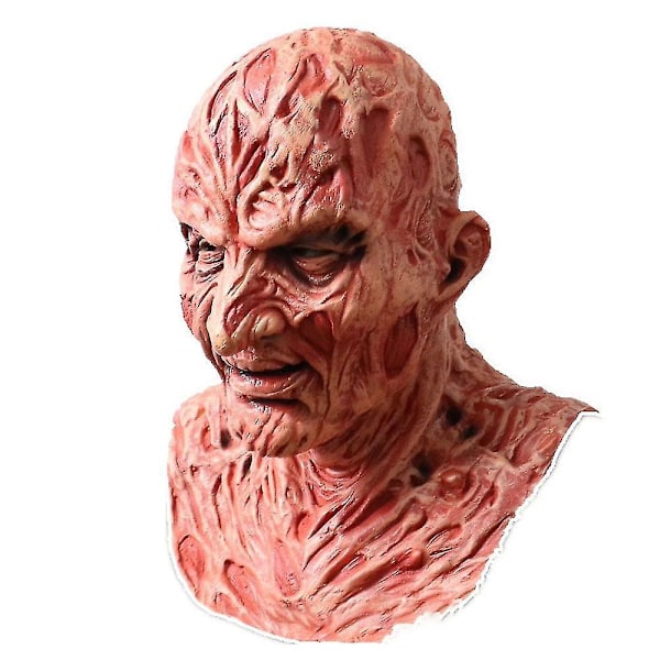 Freddy Krueger Latex Maske Karneval Halloween Realistisk Voksen Fest Scary Cosplay Prop