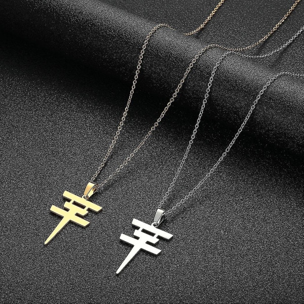 Cxwind Tokio Hotel Halsband i Rostfritt Stål Tokio Hotel Hänge Logo Bill Kaulitz Logo Symbol Halsband Gold