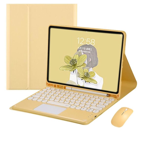 Velsignet Ipad 8 10.2inch Magnetisk Touch Keyboard Holster Med Mus