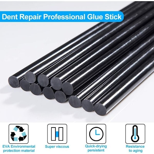 50-pack Smeltelimsstifter 270 x 11 mm Ekstra Stærkt Karrosserilim Smeltelimsstifter til Limpistol Bil Dentreparation Distribution Tekstil Plast - Sort