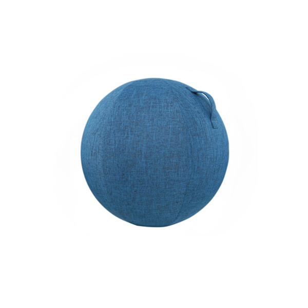 Dammsäker halkfri träningsboll i bomull och linne, praktisk fint stickad yogabollskydd för hemmet Dark Blue