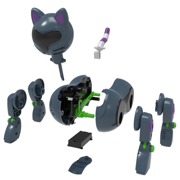 Robotkatt leketøy for barn DIY kjæledyr leketøy interaktivt leketøy intelligent pedagogisk barn leker egnet for gutter jenter gave flerfarget katt leketøy