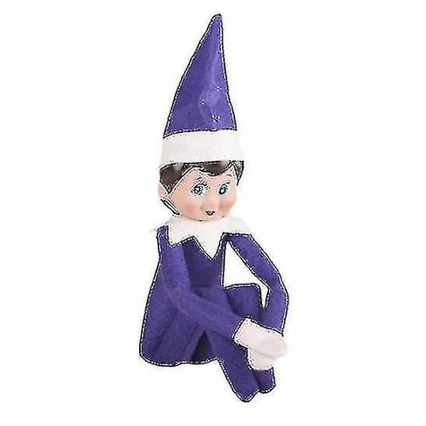 Elf On The Shelf Pojke Flicka Figur Jul Nyhet Plyschdocka Leksak Julgåva_a purple