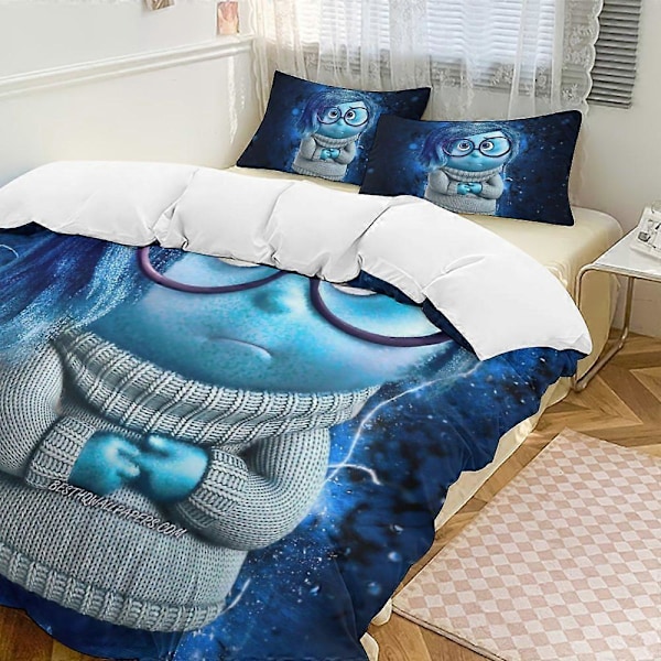 x96 Innsiden Ut 3-delt Sengesett Varmt og Komfortabelt Mykt Dynetrekk Sengesett med 1 Dynetrekk og 2 Putetrekk for Soverom b96 200x200cm 78x78in