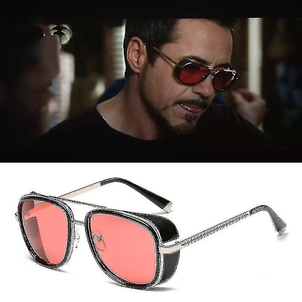 Iron Man 3 Matsuda Tony Stark Solbriller Mænd Rossi Belægning Retro Vintage Designer Solbriller Oculos Masculino Gafas Del Uv400(9-xy62-c7)