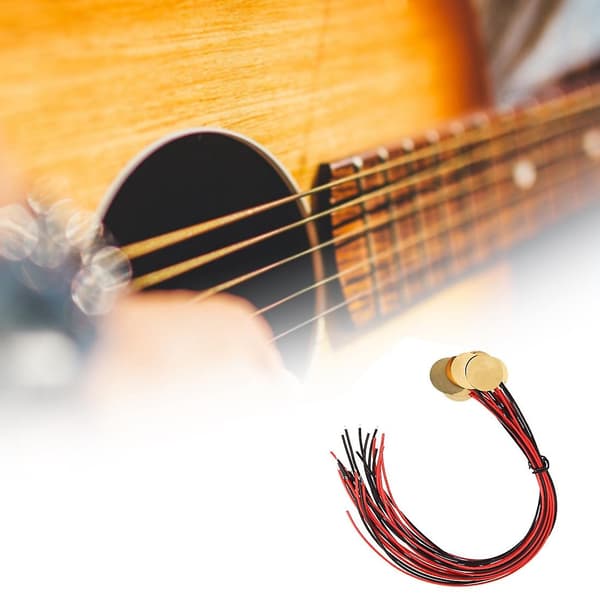 12 stk. Piezo Pickup Transducer Prewired - 27mm Kontaktmikrofon Trigger - Discs Elementer Til Acous