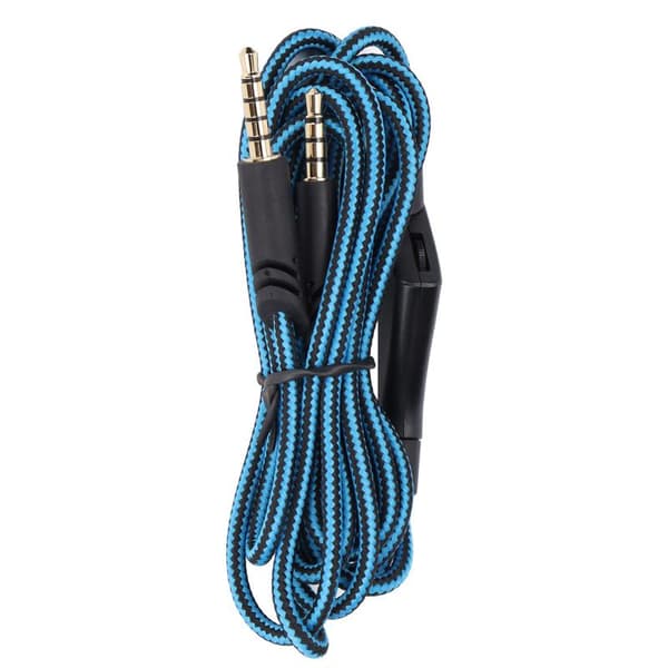 Replacement Audio Cable Inline Volume Control Cable and Without Inline Mute Control Cord for Astro A10 A40TR Gaming Headset (Volume Control Blue)