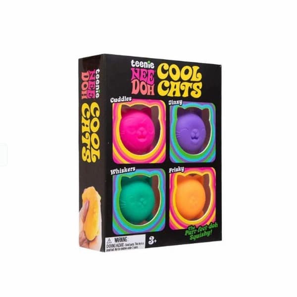 Cool Cats Squishy Leksaksset Mjuk Sensorisk Stresslindrande Fidgetleksak Söt Kattpresent 4 st