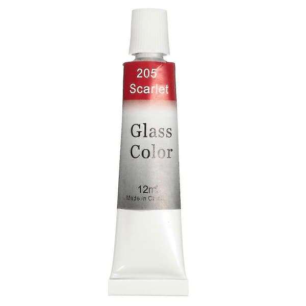 Giftfrit Glasmalingssæt - 12 Farvetuber 12ml - Pigment Kunstsæt til Tegning