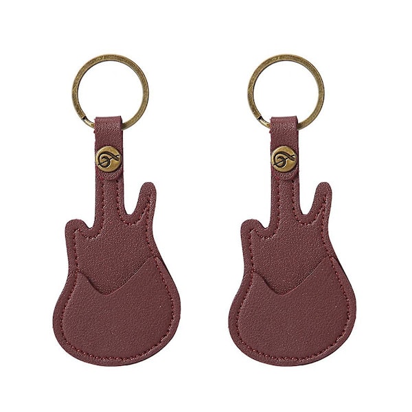 Leather Guitar Picks Case Guitar Pick Holders With Keyring Guitar Plectrums Bag For Guitar Pick Bag