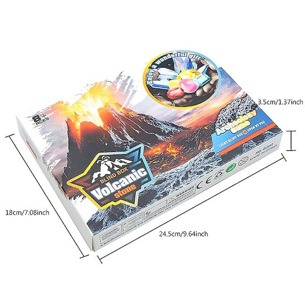 Julkalender med 24 luckor - Blind Box Vetenskaplig Utforskning Vulkanutbrott Letar Efter Malm Och Ädelstenar Blind Box Volcano eruption