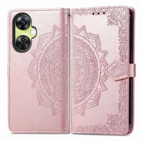 Til OnePlus Nord CE 3 Lite Mandala Blomst Præget Læder Telefoncover