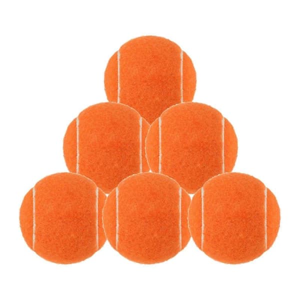 6x Tennis Balls for Beginner Training Durable Practice Balls 2.52\" Dia Orange