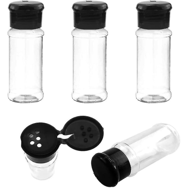 20pcs 3oz Plastic Spice Jars Bottles With Black Sifter Caps Seasoning Jars Set Shaker