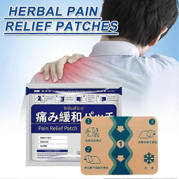 Japanskt smärtlindrande plåster, 4-vägs elastisk duk för nacksmärta blue 7pcs