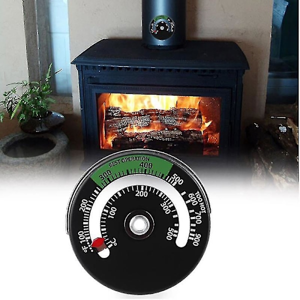 Magnetisk Peisovn Termometer Brann Sted Temperatur Monitor -yuyu One Size