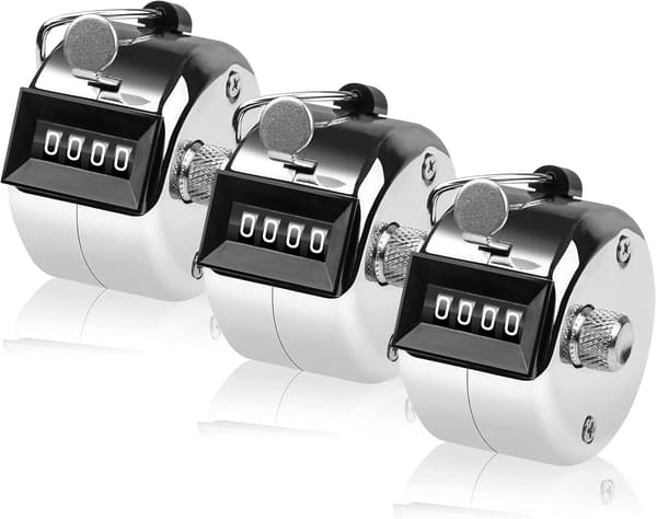 4-Digit Click Counter - Manual Metal Counter - Clicker for Co, ZQKLA