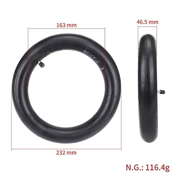 10 tum 80/65-6 innerslang 255x80 gummi för Zero 10x Kugoo M4 elektrisk scooter utmärkt ersättning